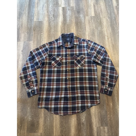Sears Other - Vintage Sears X-Tall Plaid Flannel Shirt Mens Large 16-16.5 Western Acrylic